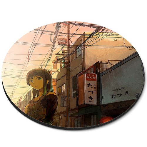 Round mouse mat japanese - round,