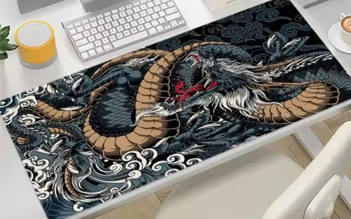 Japanese dragon game mouse pad - japanese,