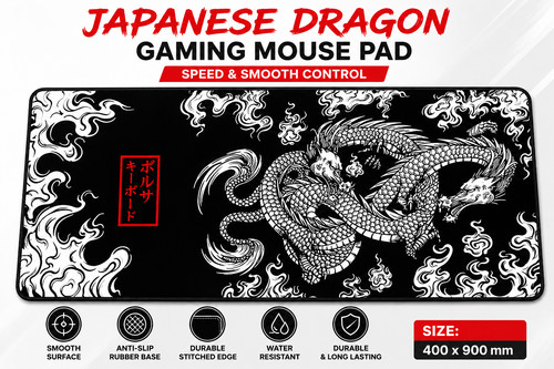 Japanese dragon gaming mouse - dragon,